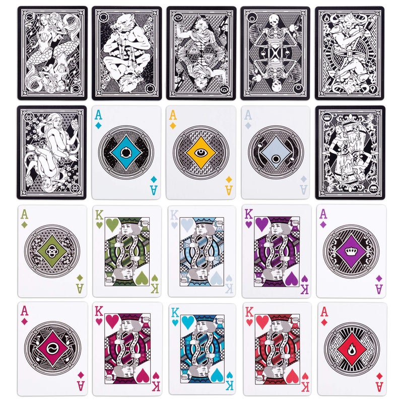 Brybelly 7 Deadly Sins Playing Cards - Seven Premium Themed Decks - Dante's Inferno, The Divine Comedy - Unique, Hand-Illustrated, 300gsm Black Core Stock, Poker Size, Standard Index - Party Games & Cardistry - Image 2